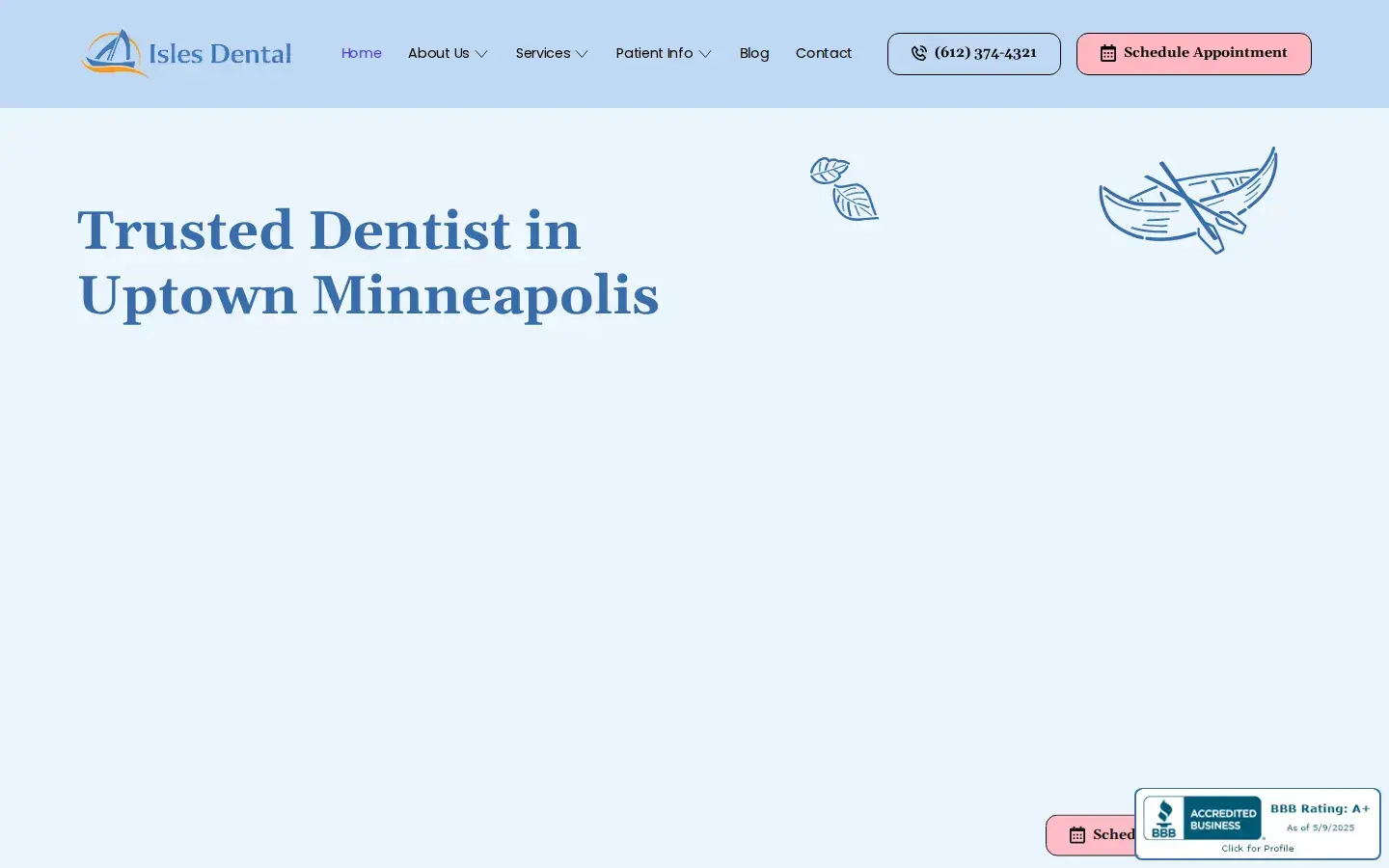 Homepage preview of Isles Dental