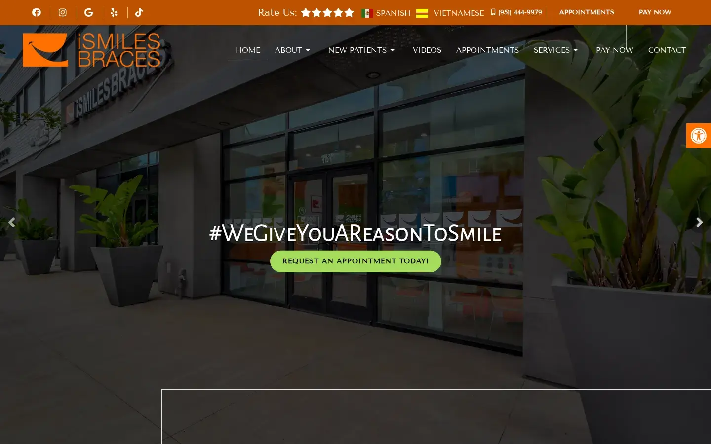 Homepage preview of iSmiles Kids Dentistry & Orthodontics