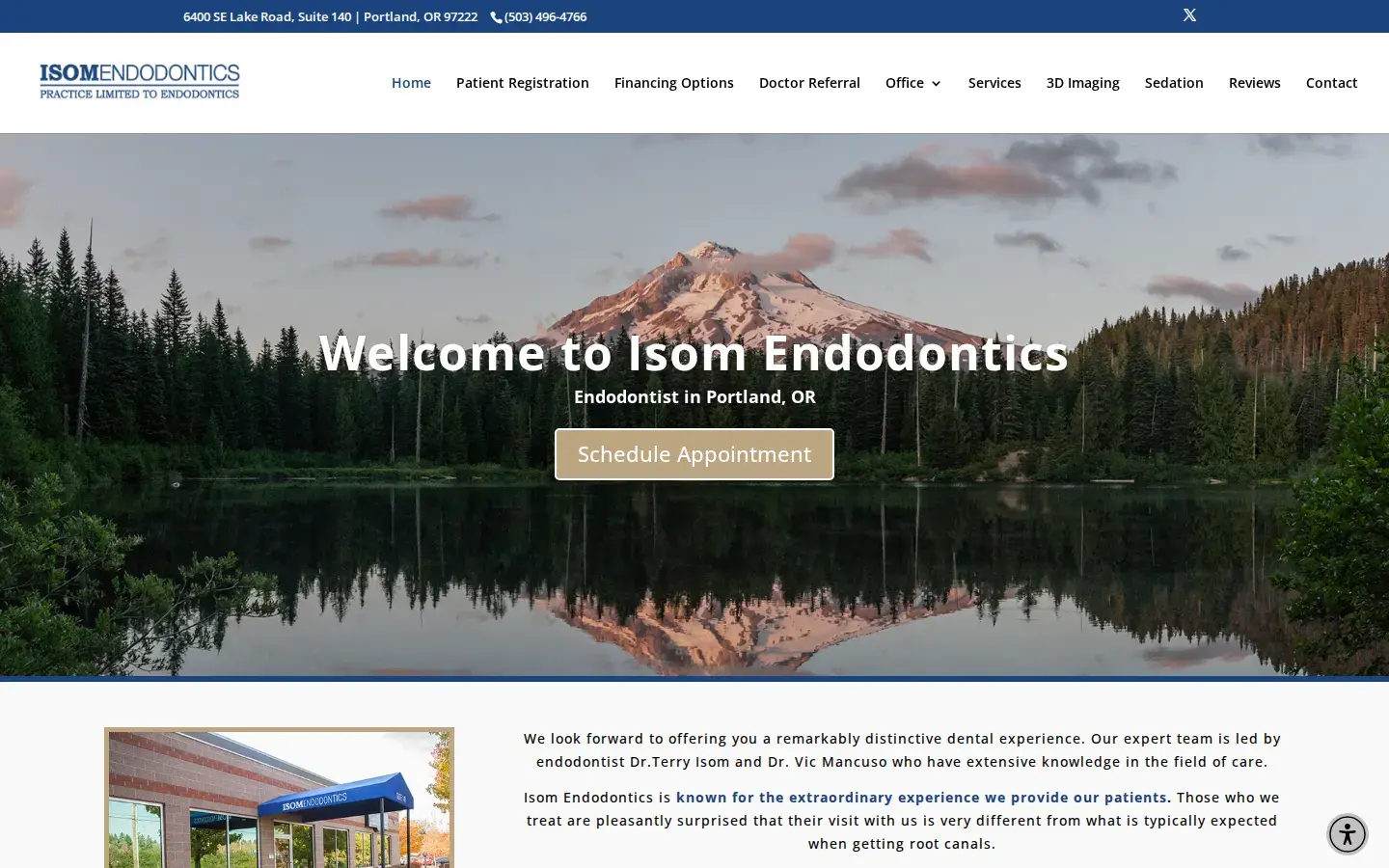 Homepage preview of Isom Endodontics- Dr. Terry Isom
