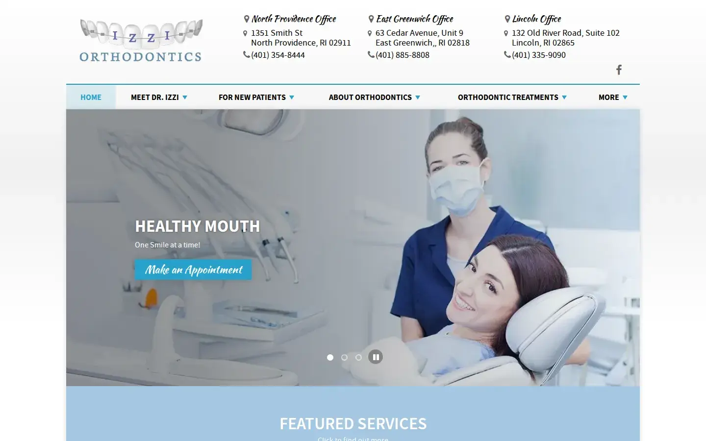 Homepage preview of Izzi Orthodontics