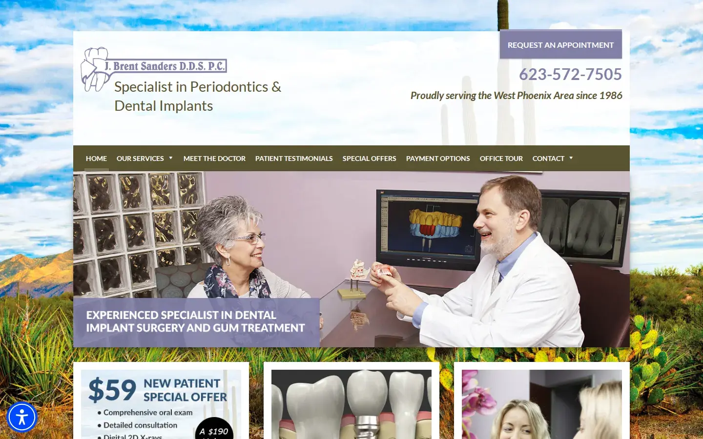 Homepage preview of J. Brent Sanders DDS