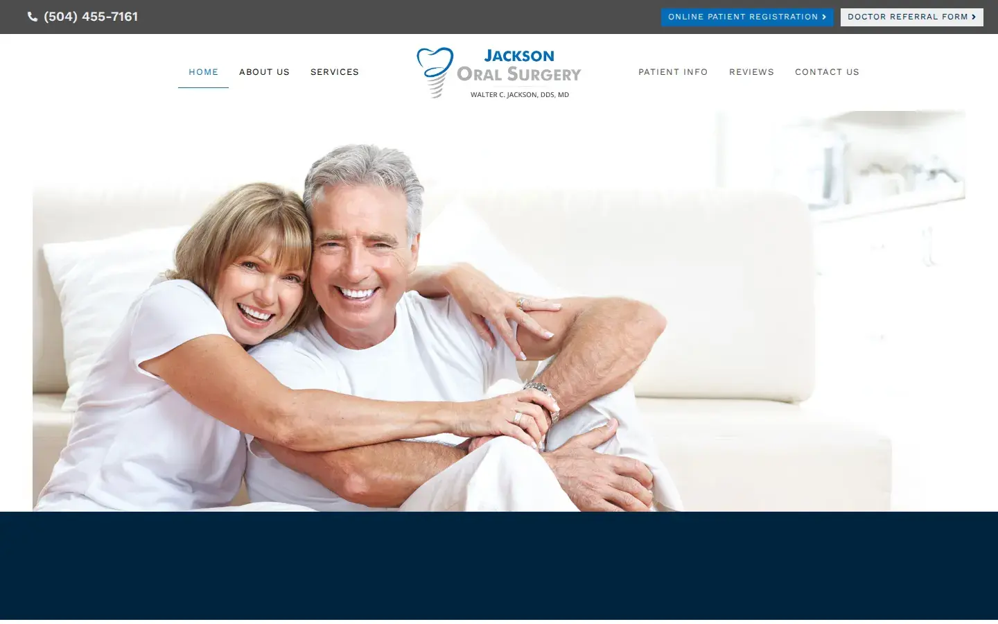 Homepage preview of Jackson Oral Surgery: Walter C. Jackson, DDS, MD