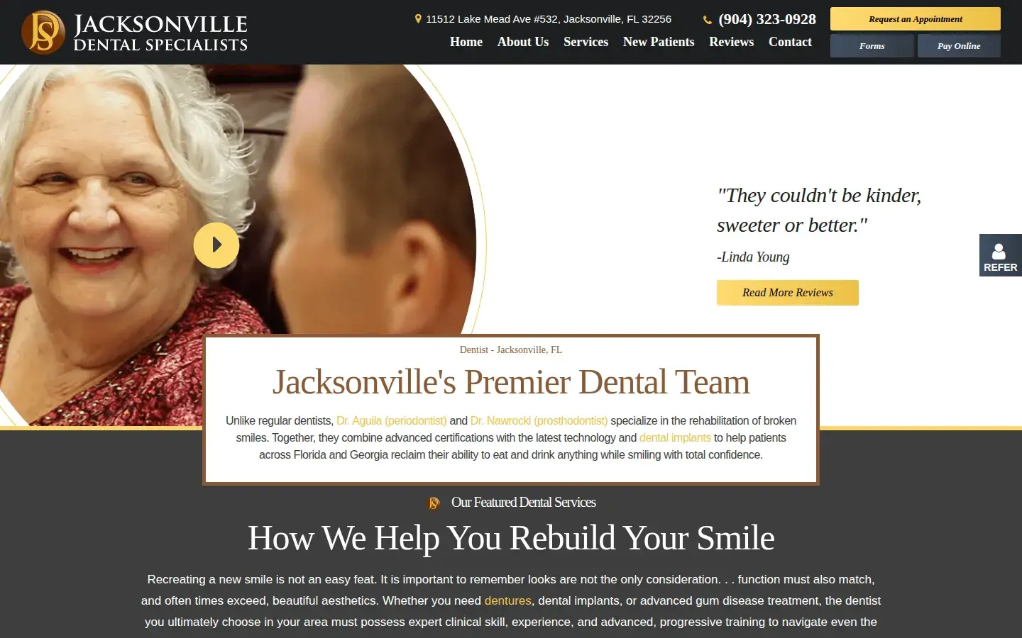 Homepage preview of Jacksonville Dental Specialists