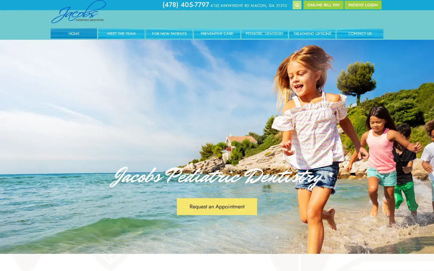 Homepage preview of Jacobs Pediatric Dentistry