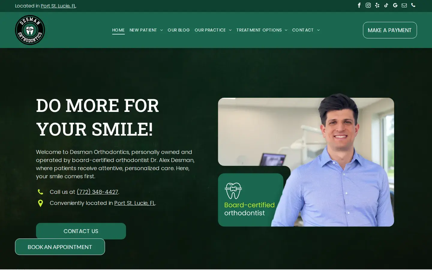 Homepage preview of Jacobus Orthodontics