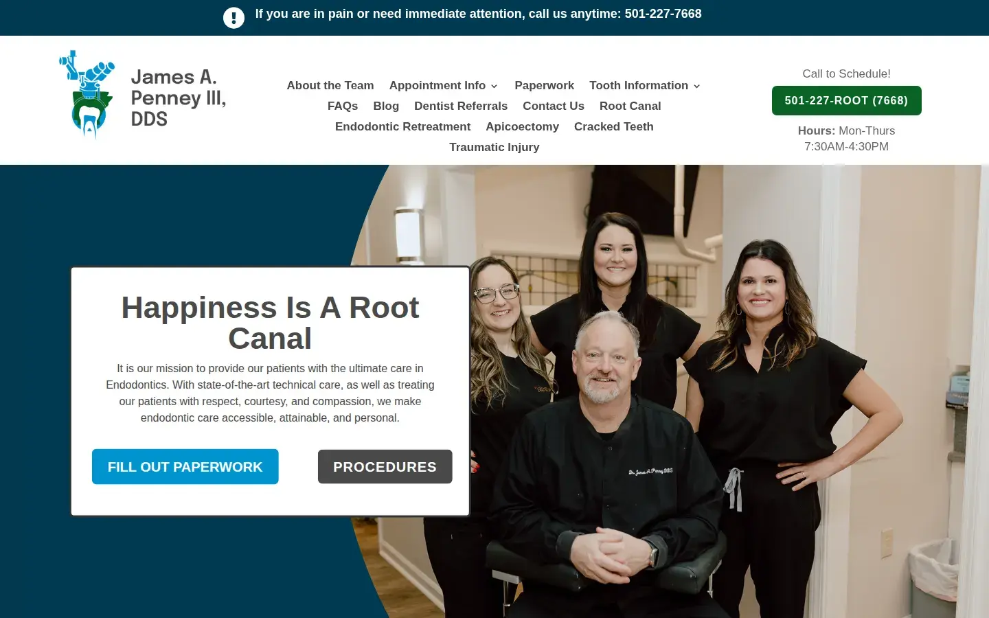 Homepage preview of James A. Penney III, DDS