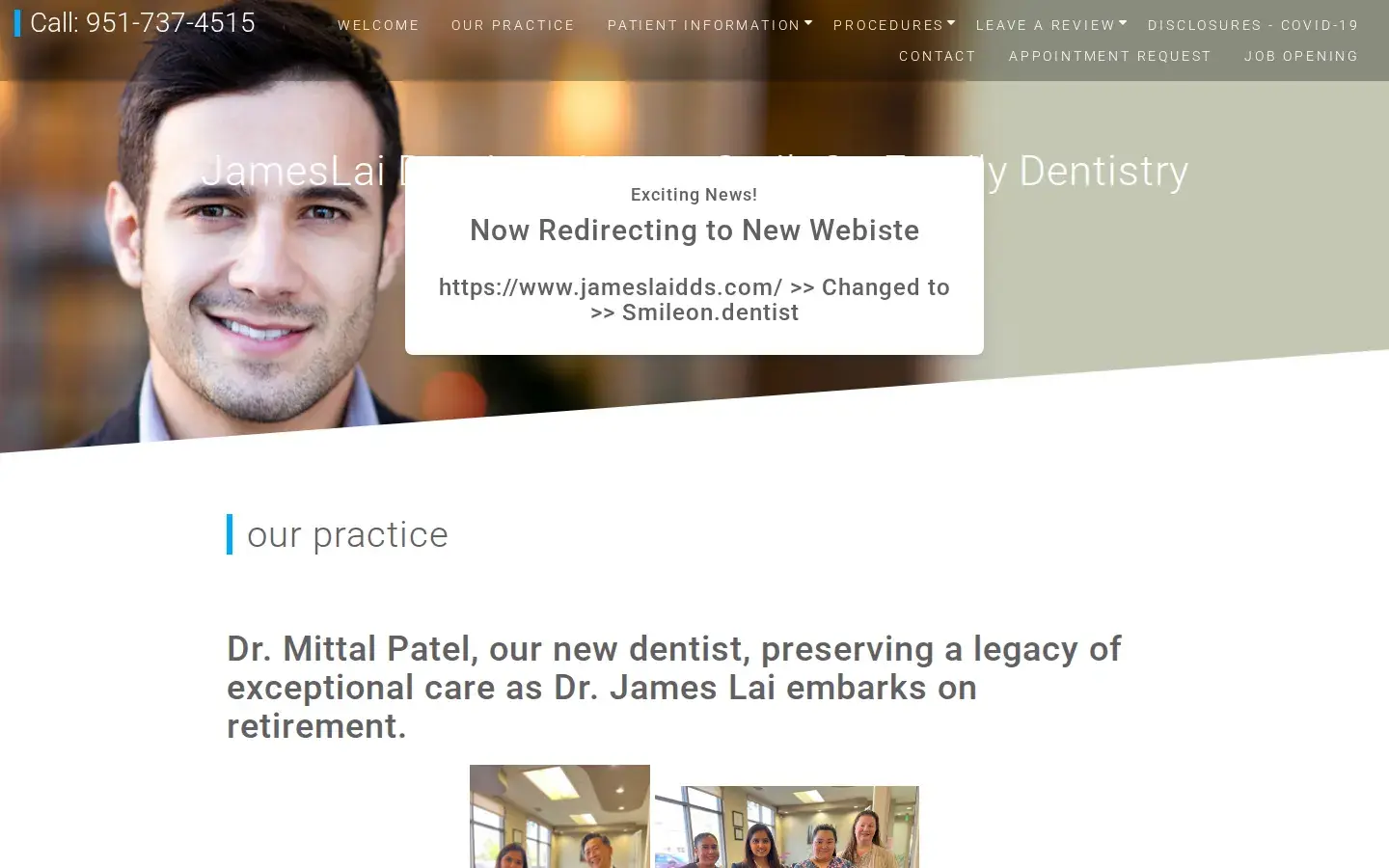 Homepage preview of James Lai Dentistry