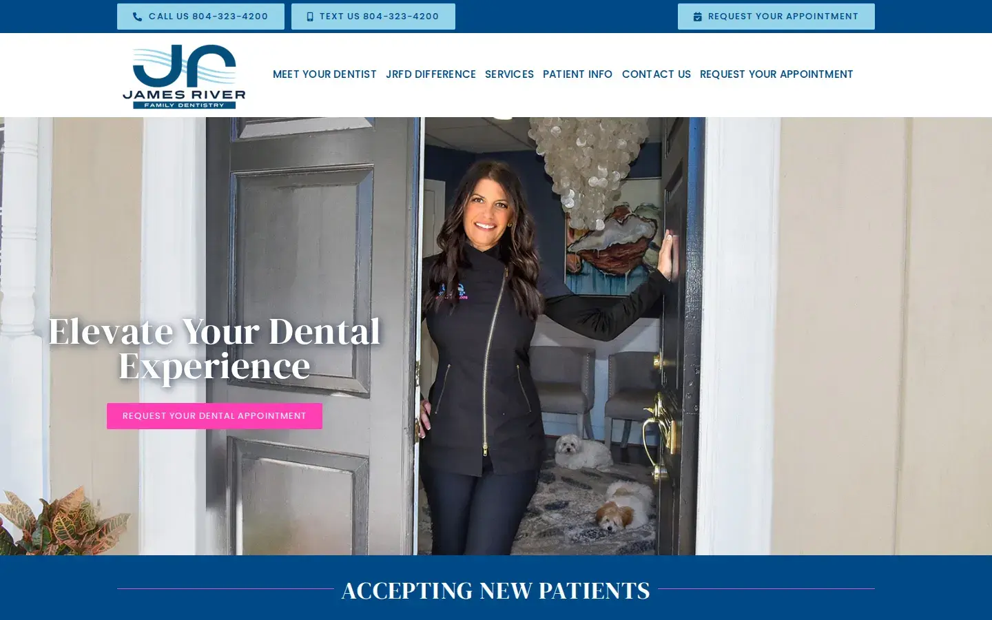Homepage preview of James River Family Dentistry