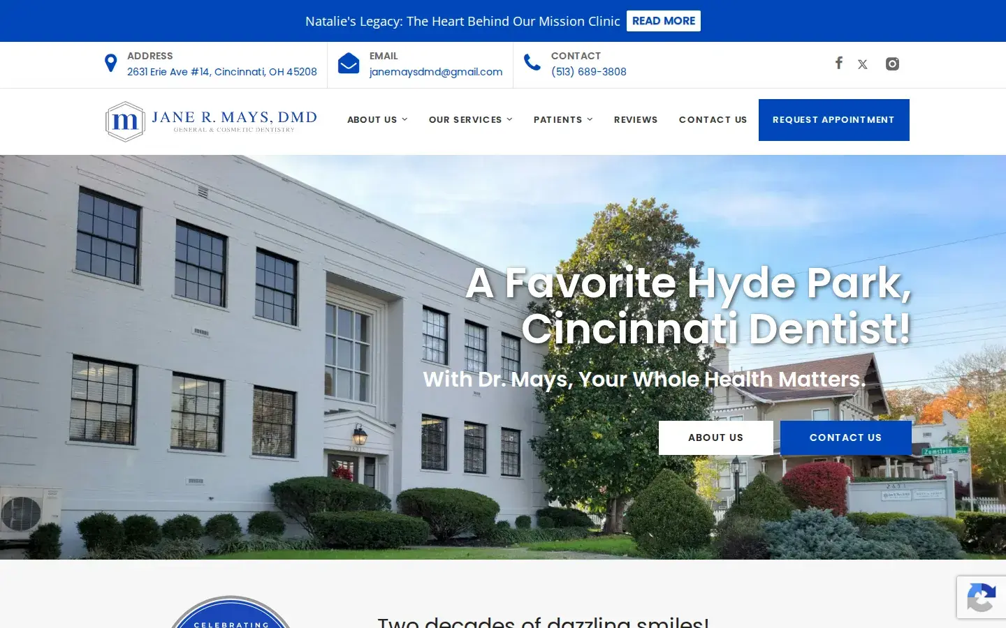Homepage preview of Jane R. Mays, DMD