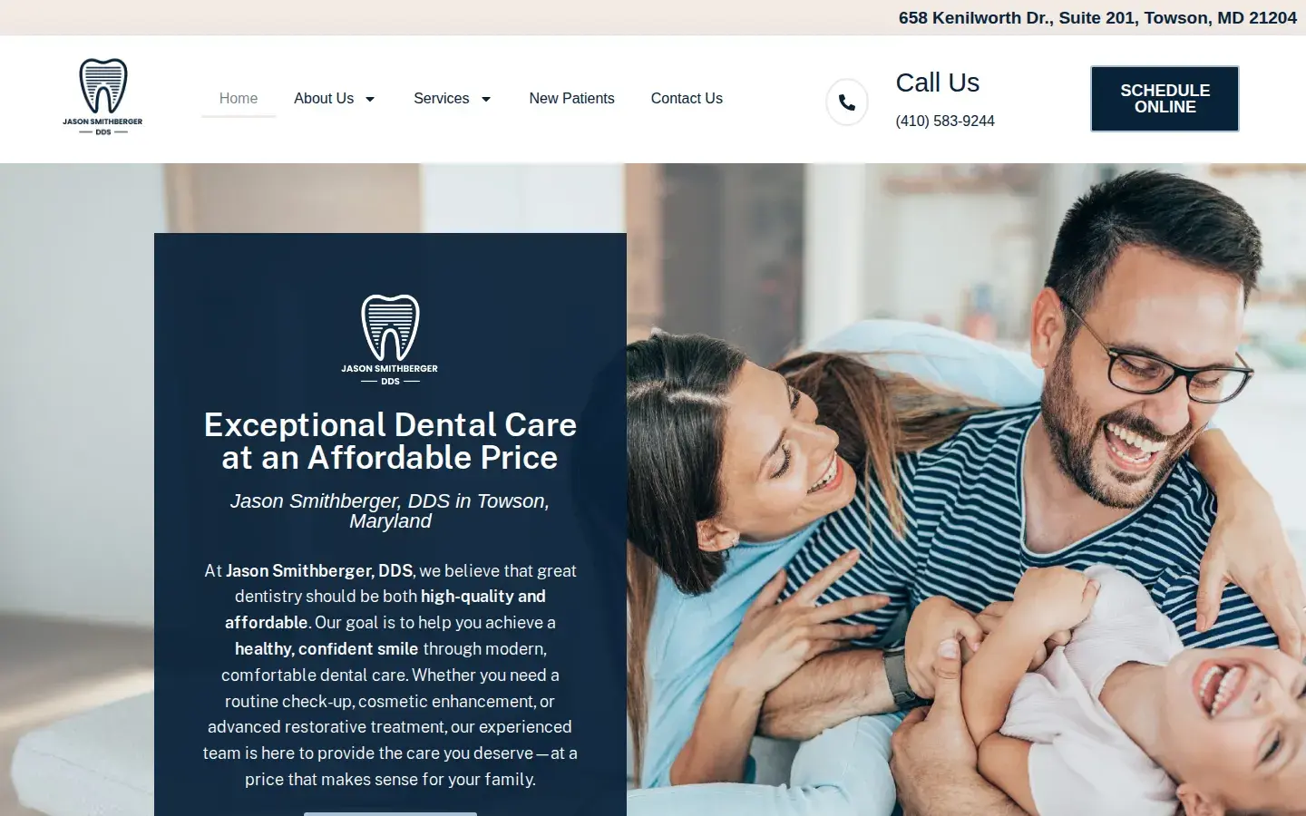 Homepage preview of Jason Smithberger, DDS
