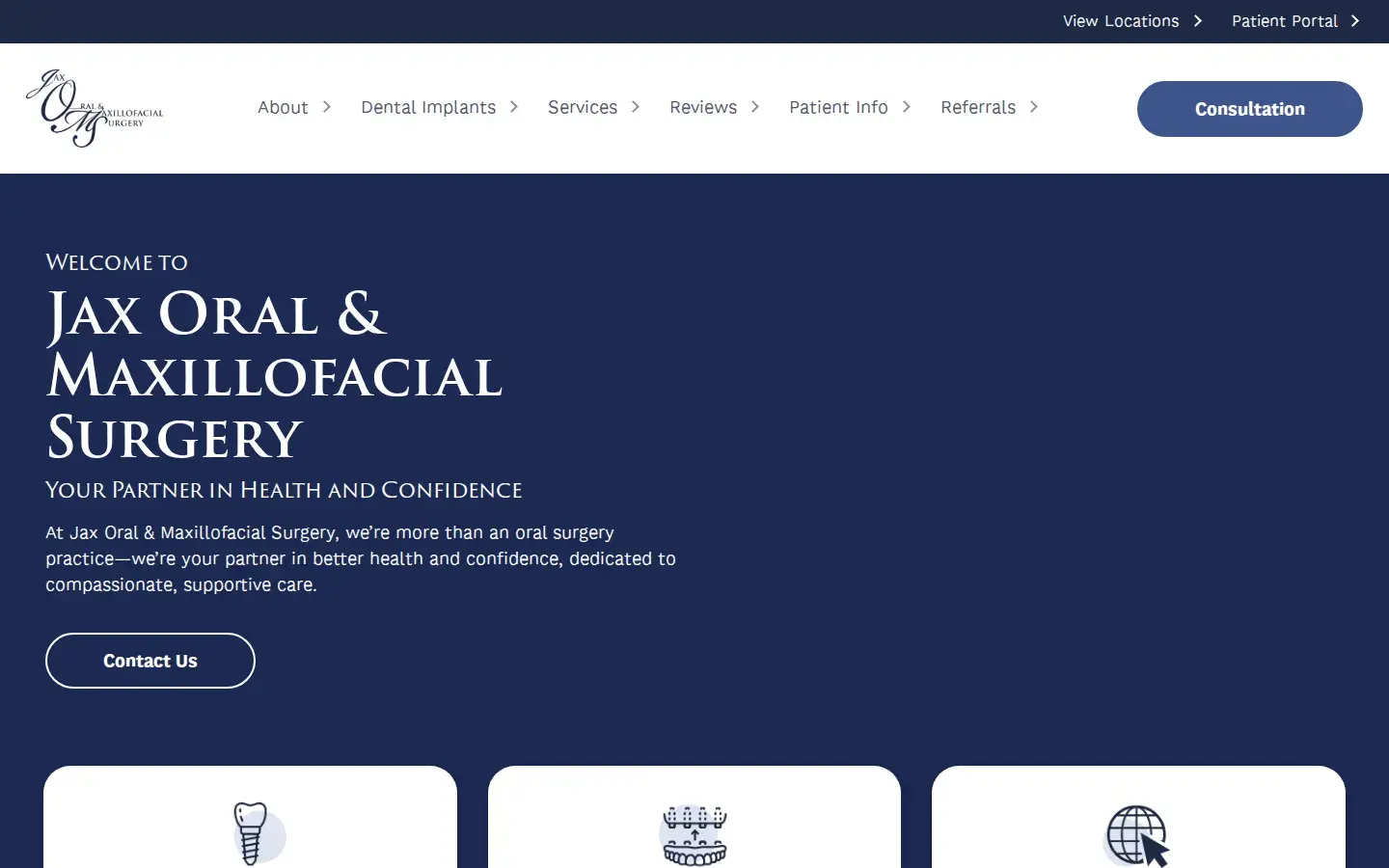 Homepage preview of Jax OMS