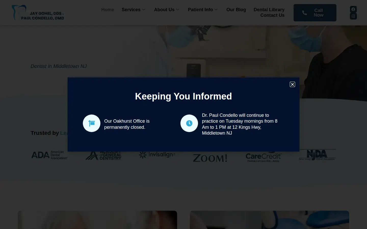 Homepage preview of Jay Gohel, DDS