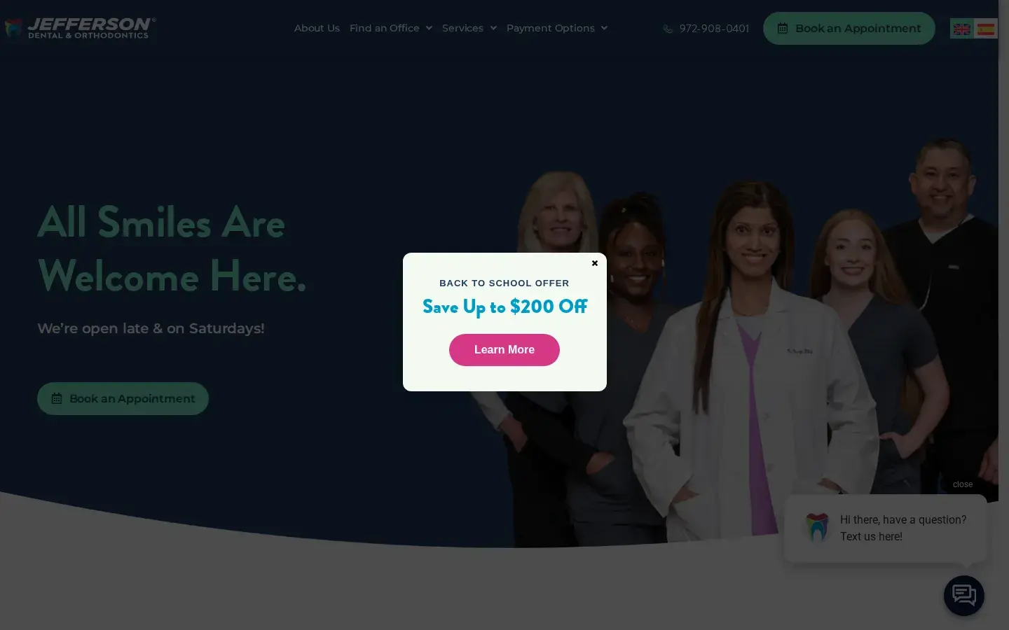 Homepage preview of Jefferson Dental & Orthodontics