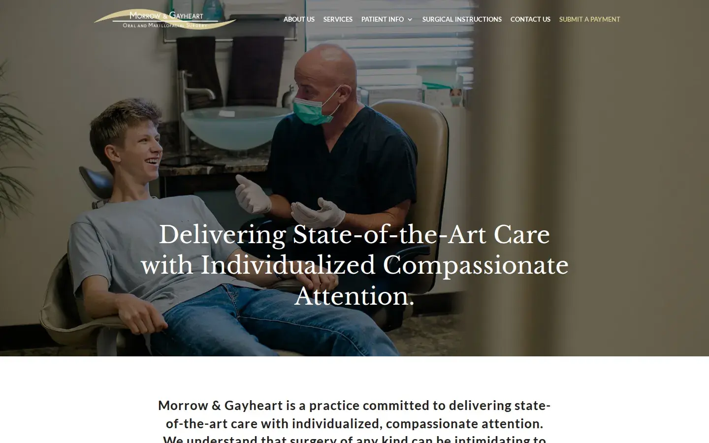 Homepage preview of Jenkins, Morrow & Gayheart Oral & Maxillofacial Surgery
