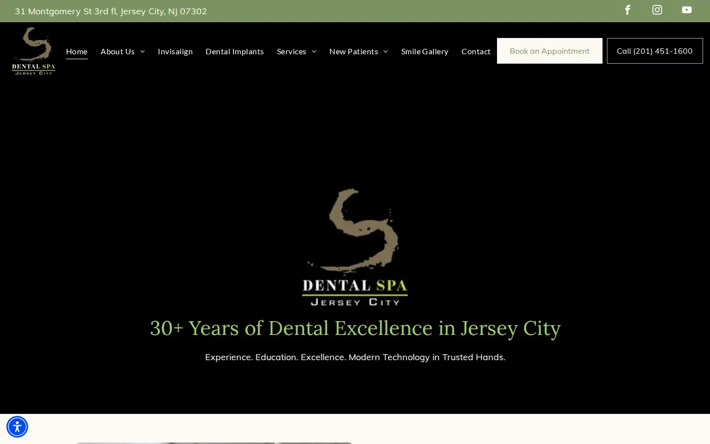 Homepage preview of Jersey City Dental Spa