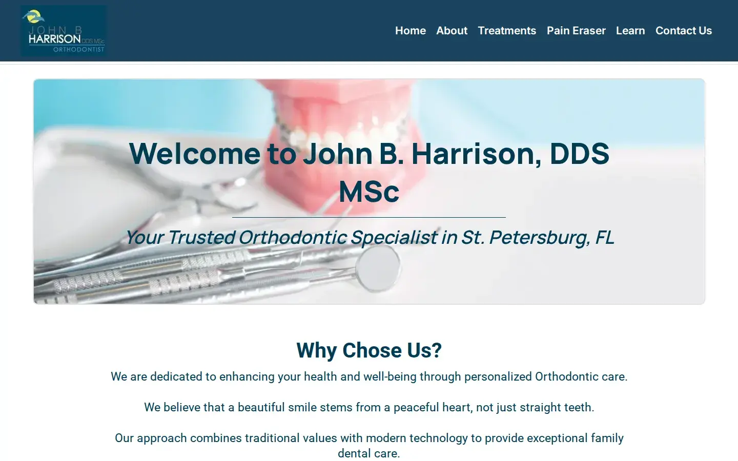 Homepage preview of John B Harrison DDS MSc