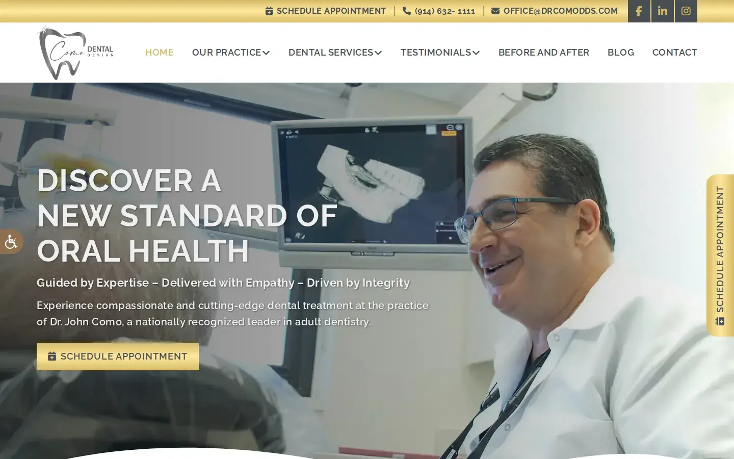 Homepage preview of John F. Como, D.D.S, P.C.