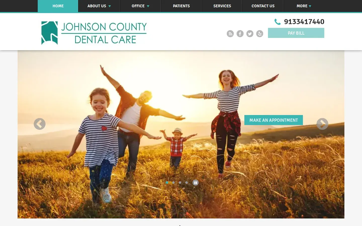 Homepage preview of Johnson County Dental Care