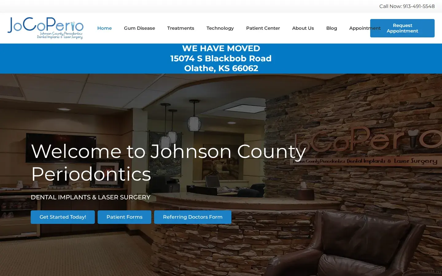 Homepage preview of Johnson County Periodontics