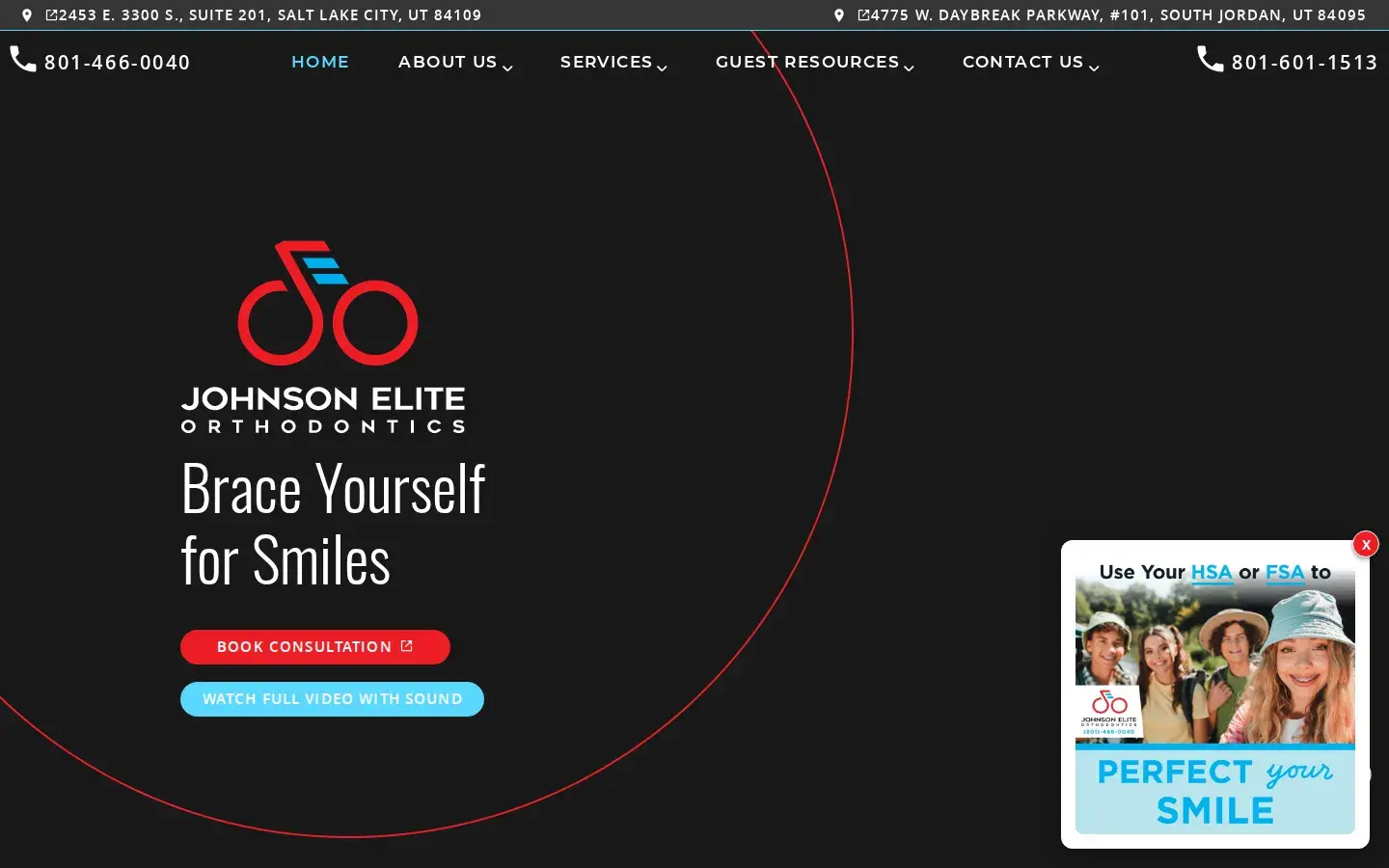 Homepage preview of Johnson Elite Orthodontics