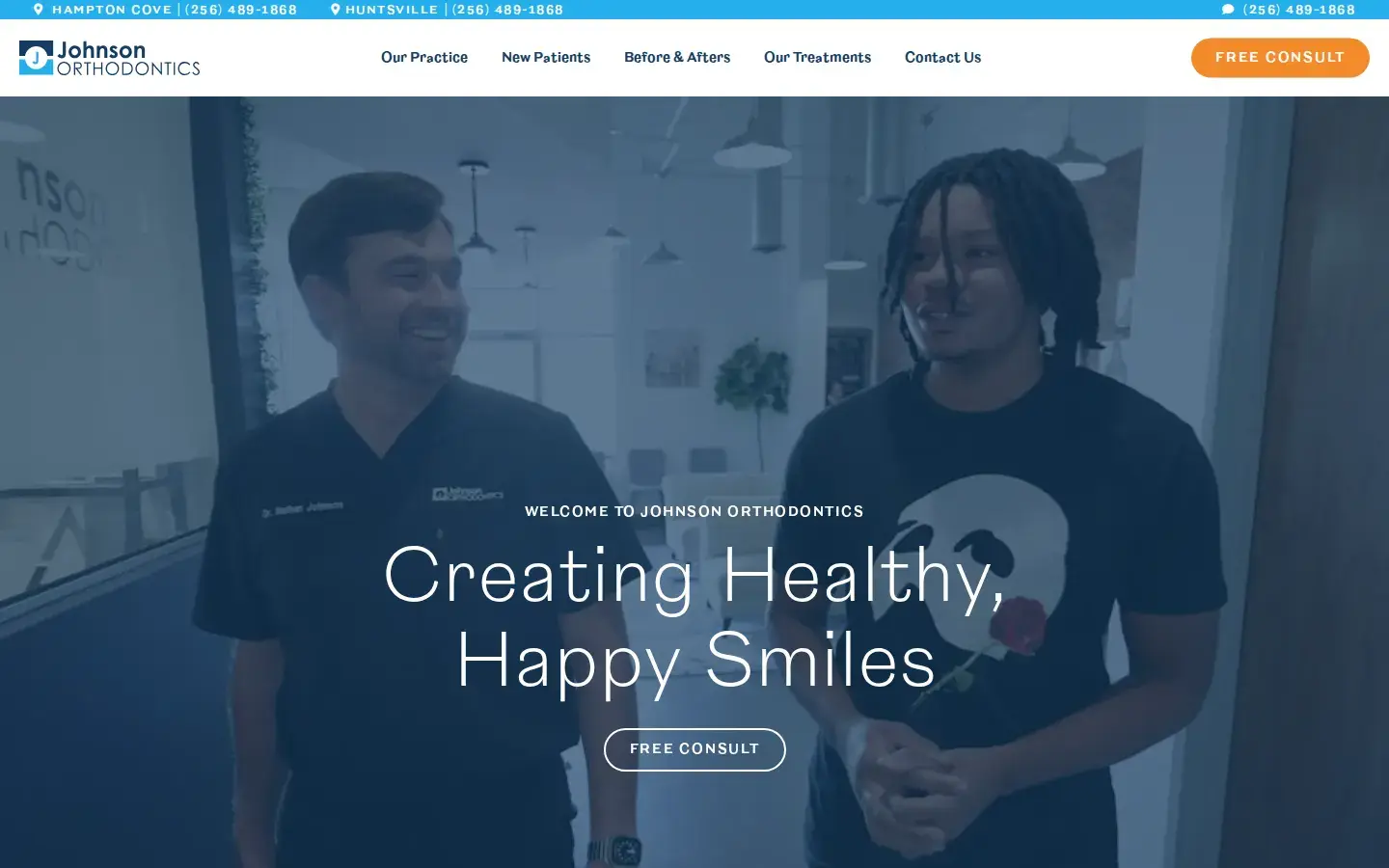 Homepage preview of Johnson Orthodontics