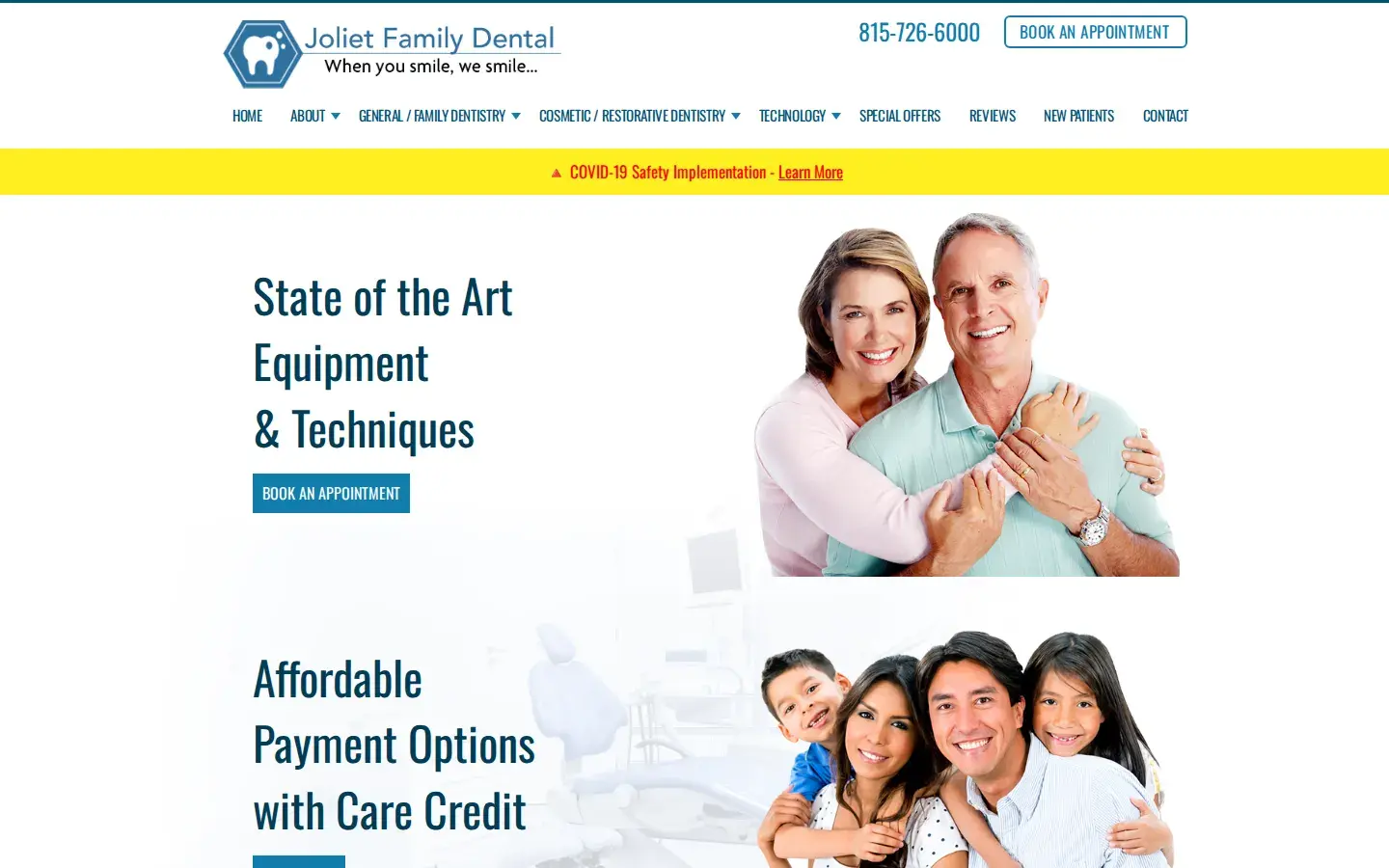 Homepage preview of Joliet Family Dental