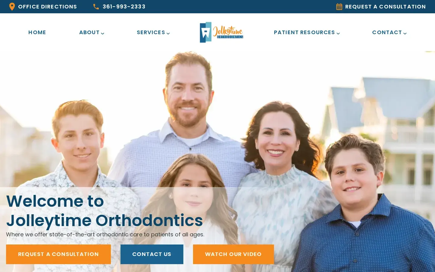 Homepage preview of Jolleytime Orthodontics