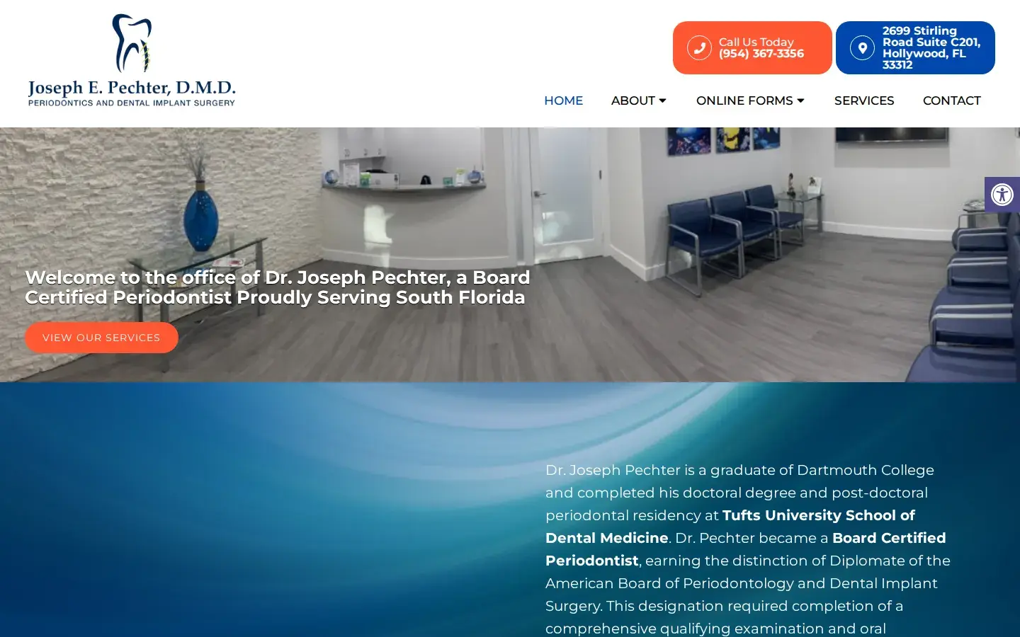 Homepage preview of Joseph E. Pechter, DMD, Periodontics and Dental Implant Surgery