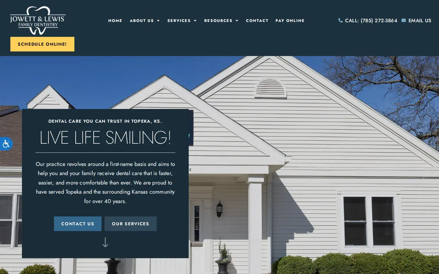 Homepage preview of Jowett & Lewis Family Dentistry