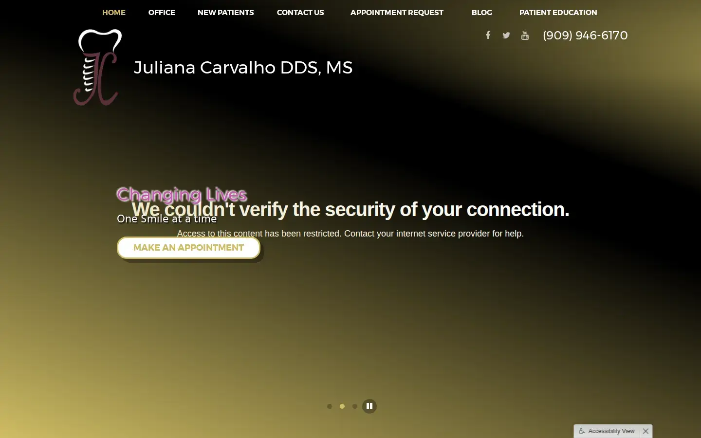 Homepage preview of Juliana Carvalho DDS, MS