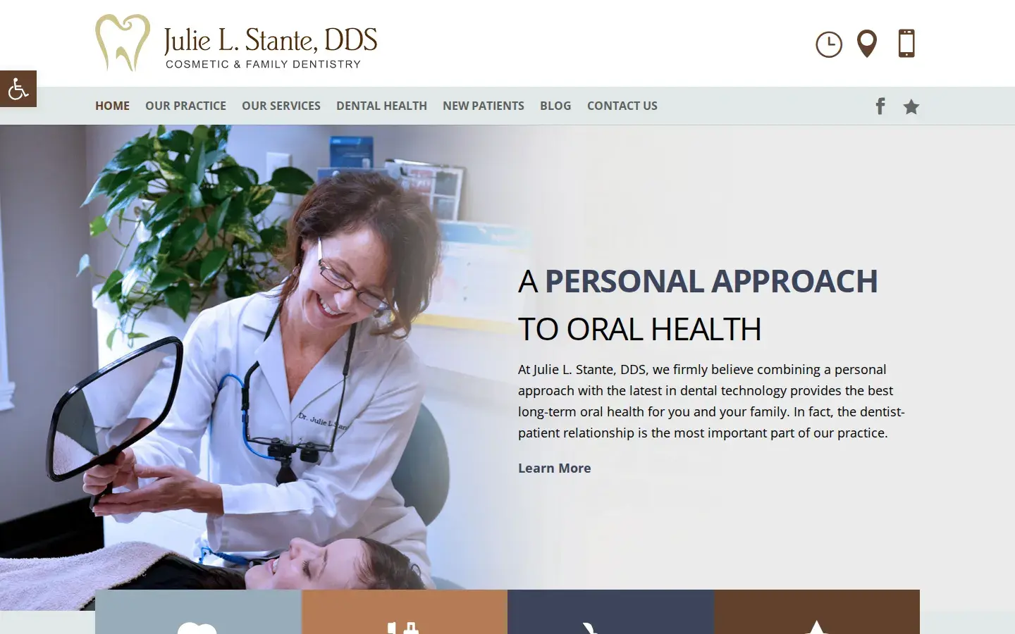Homepage preview of Julie L Stante, DDS - Cosm. & Fam. Dent