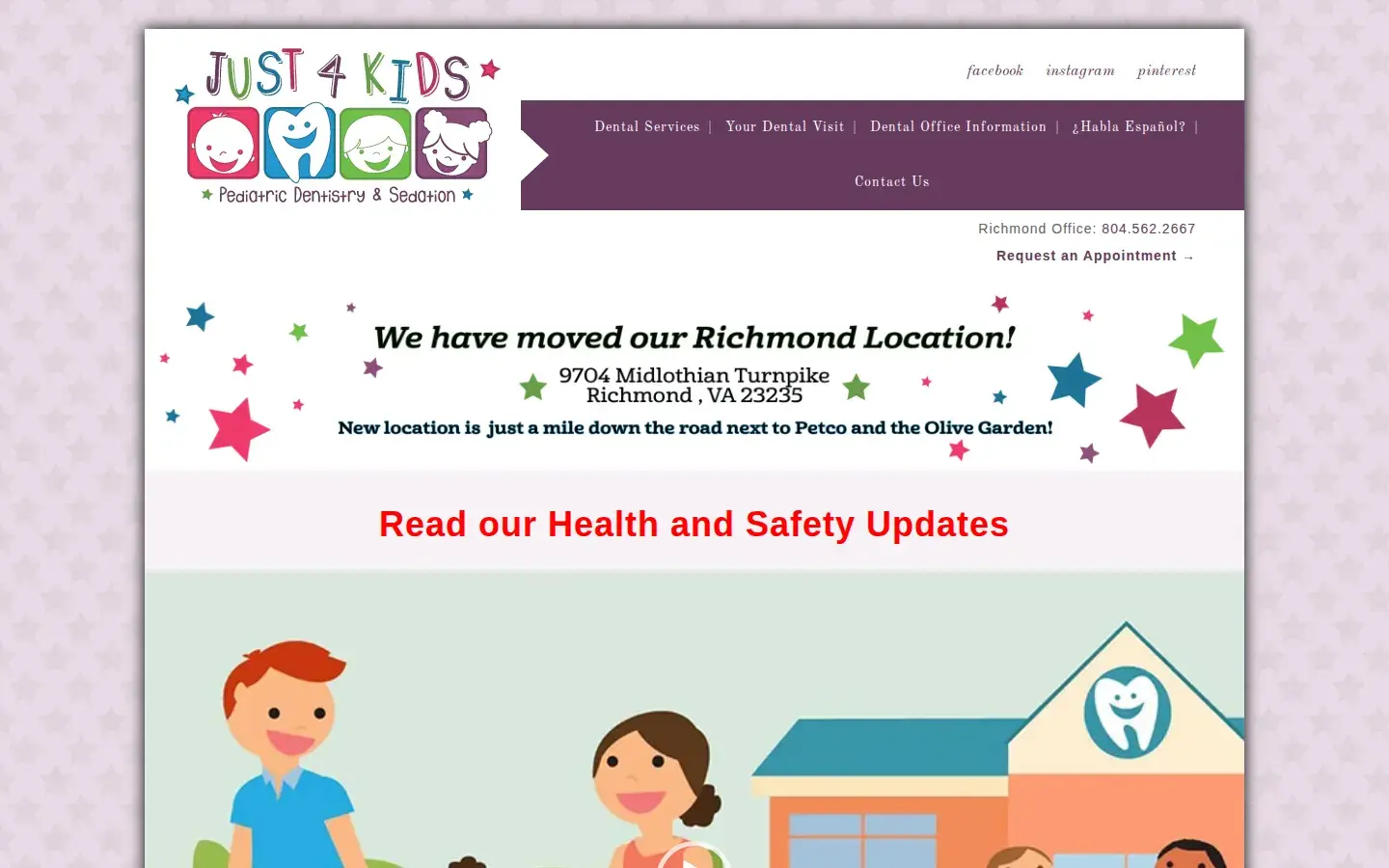 Homepage preview of Just 4 Kids Pediatric Dentistry & Sedation