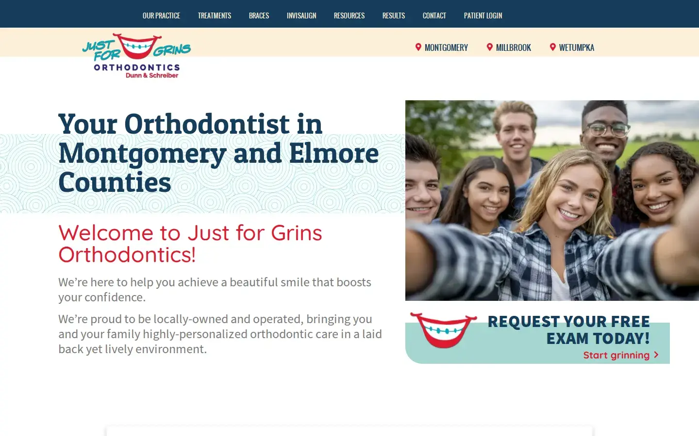 Homepage preview of Just For Grins