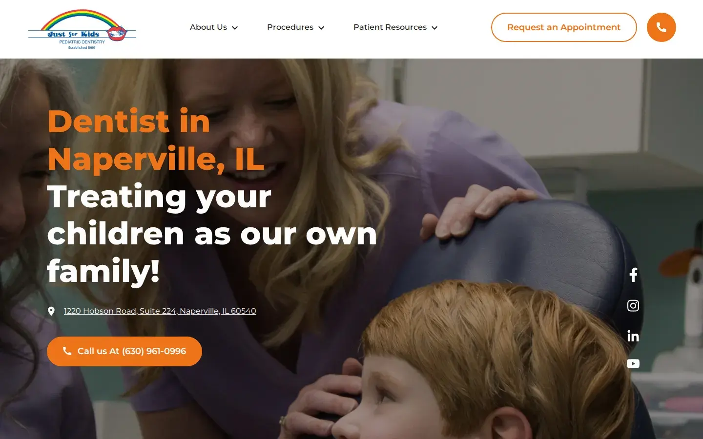 Homepage preview of Just For Kids Pediatric Dentistry