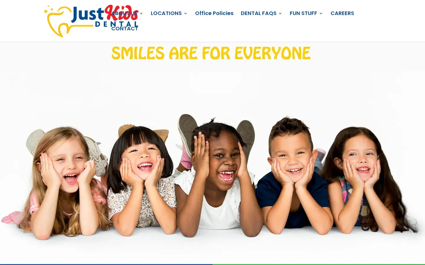 Homepage preview of Just Kids Dental