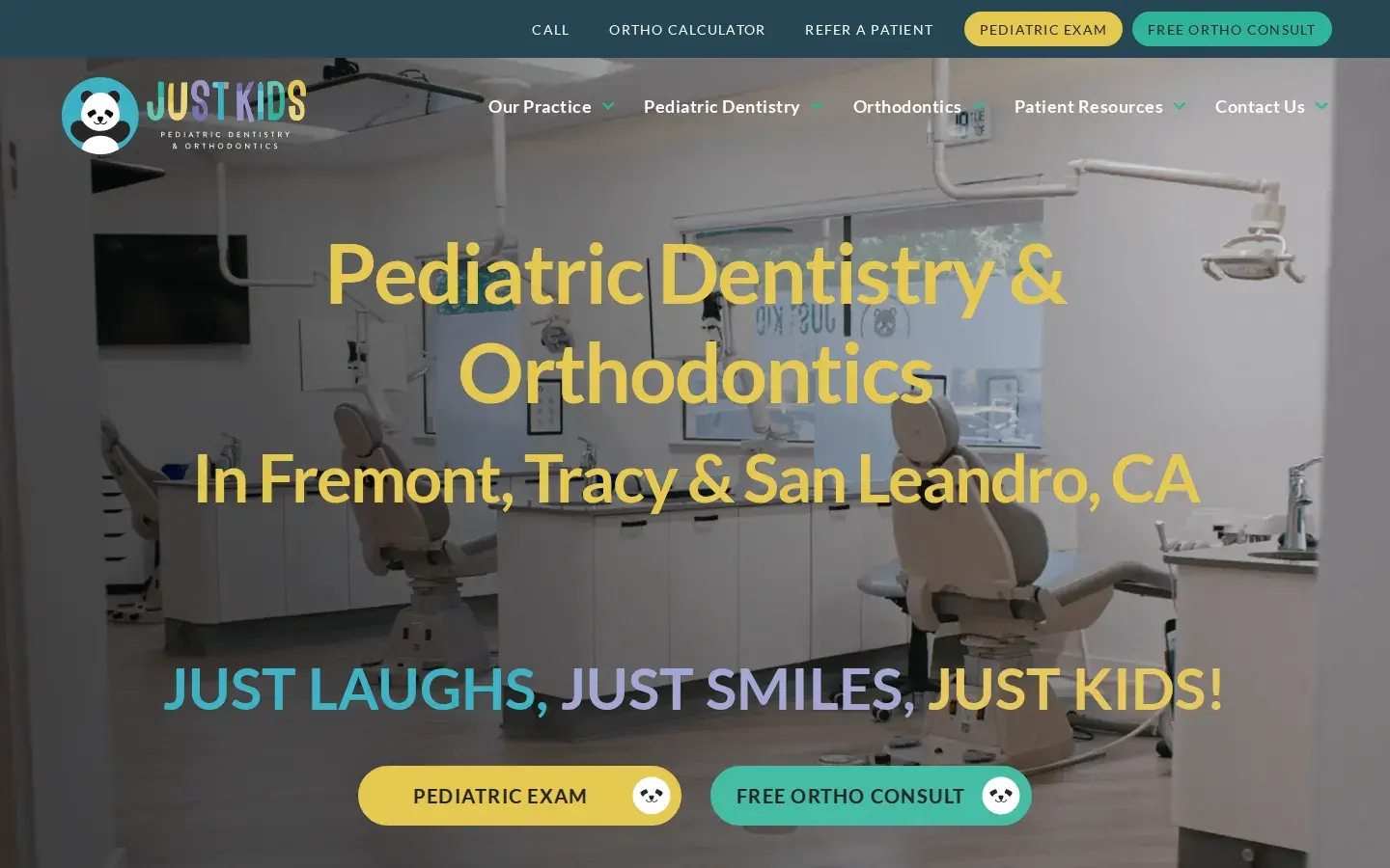 Homepage preview of Just Kids Pediatric Dentistry & Orthodontics - Fremont