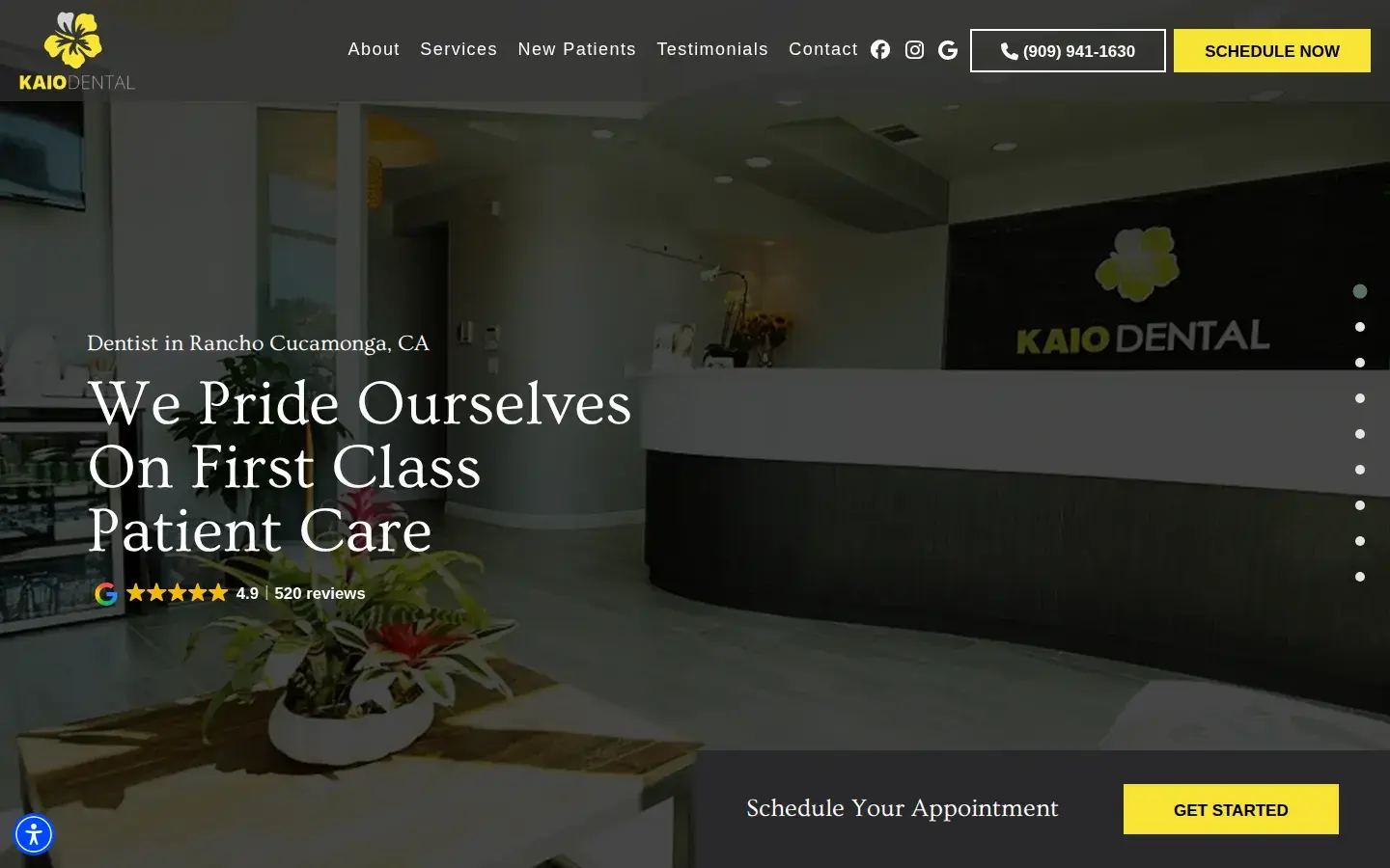 Homepage preview of Kaio Dental