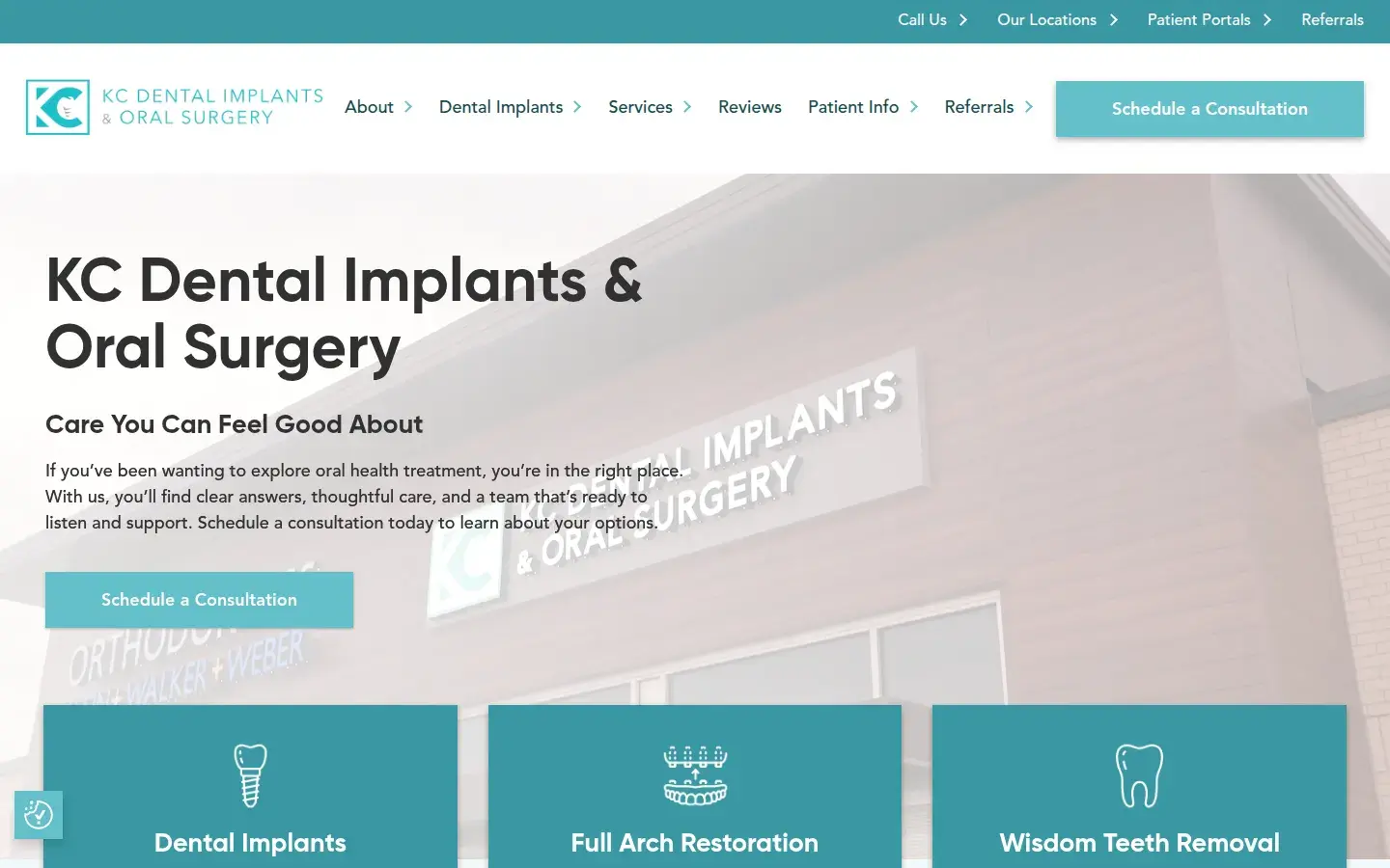Homepage preview of Kansas City Dental Implants & Oral Surgery