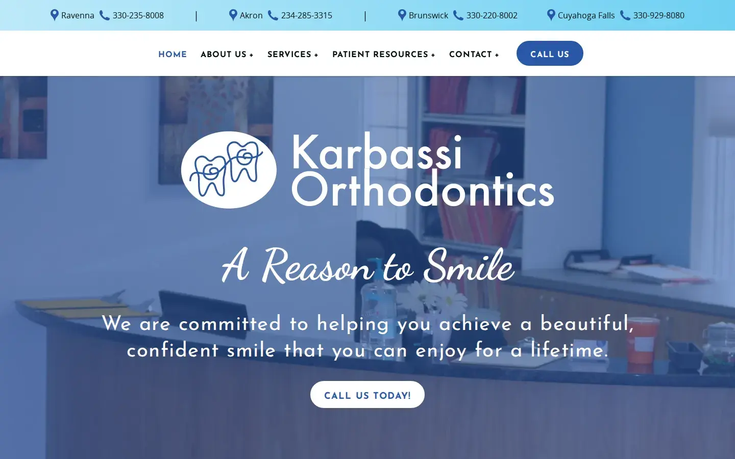 Homepage preview of Karbassi Orthodontics