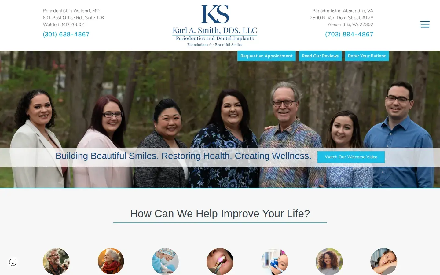 Homepage preview of Karl A. Smith, DDS, LLC of Alexandria