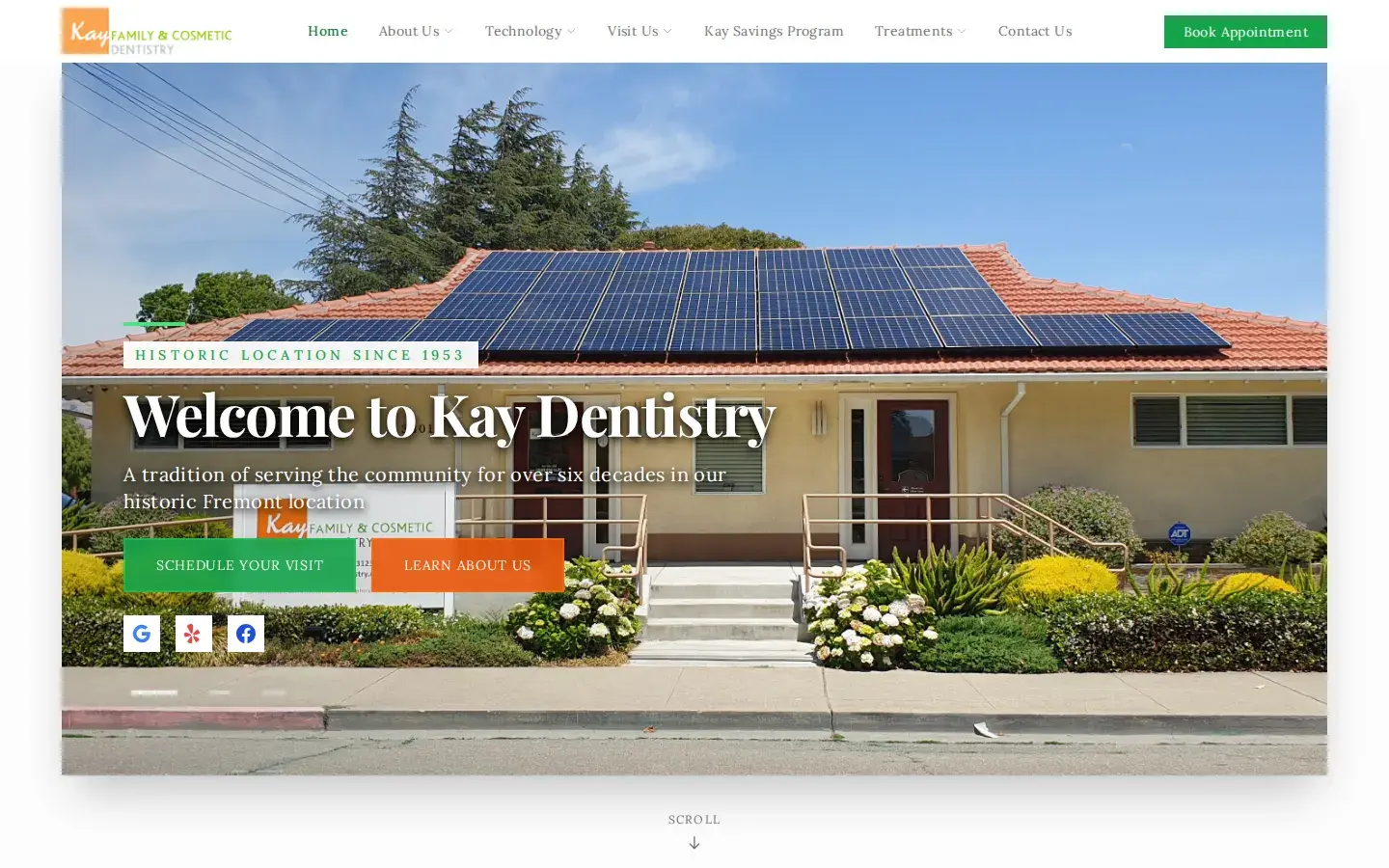 Homepage preview of Kay Family & Cosmetic Dentistry