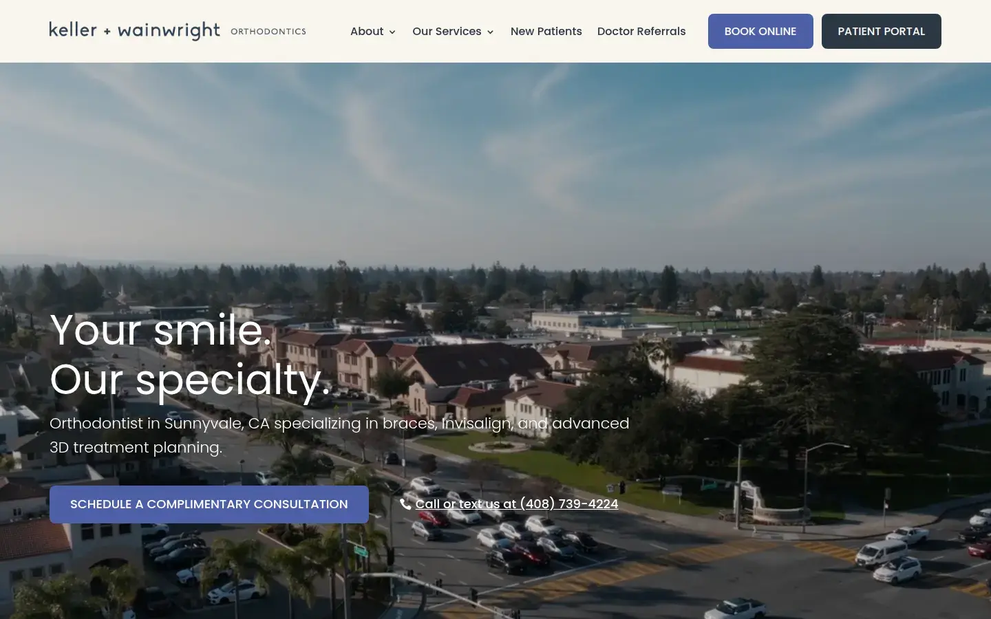 Homepage preview of Keller Orthodontics