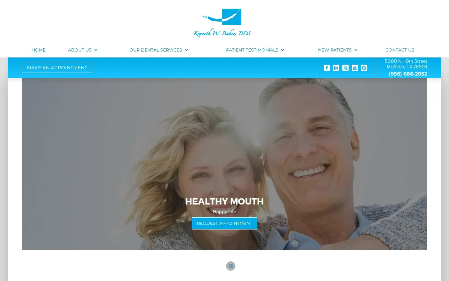 Homepage preview of Kenneth W. Baker, D.D.S and Associates