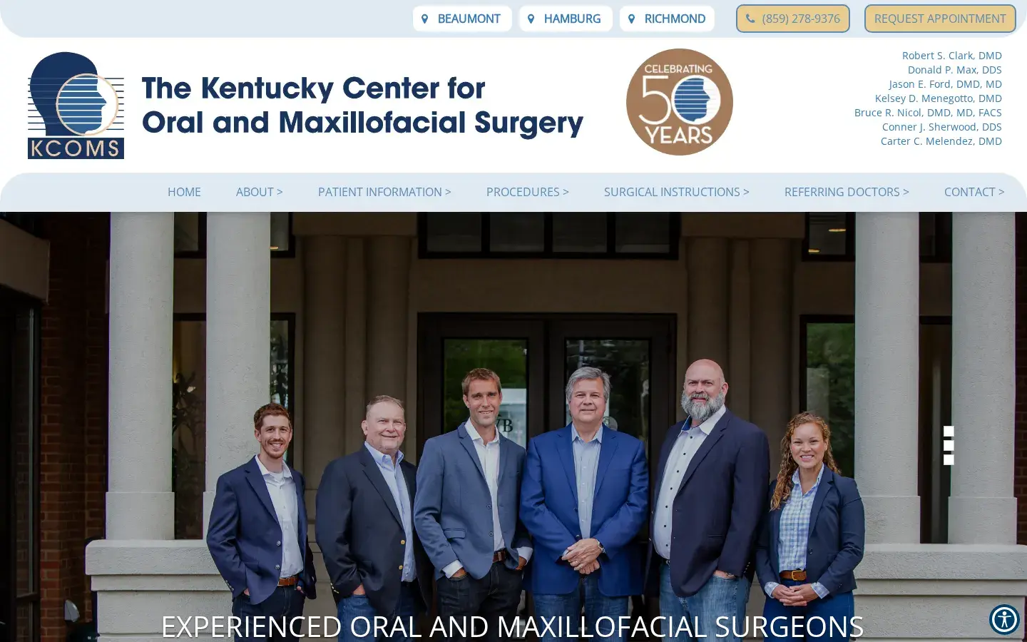 Homepage preview of Kentucky Center For Oral & Maxillofacial Surgery - Beaumont