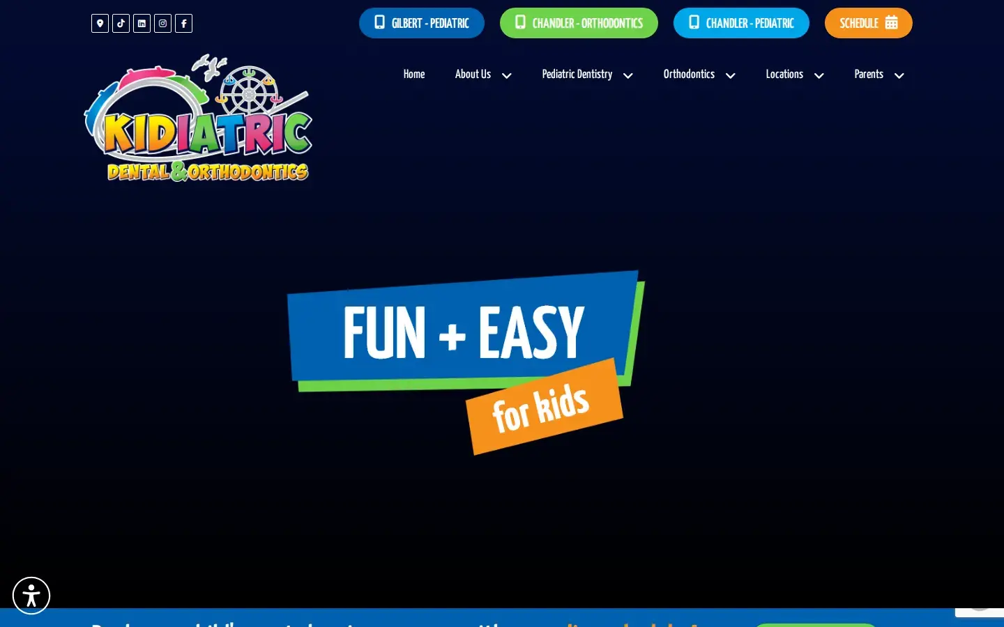 Homepage preview of Kidiatric Dental & Ortho