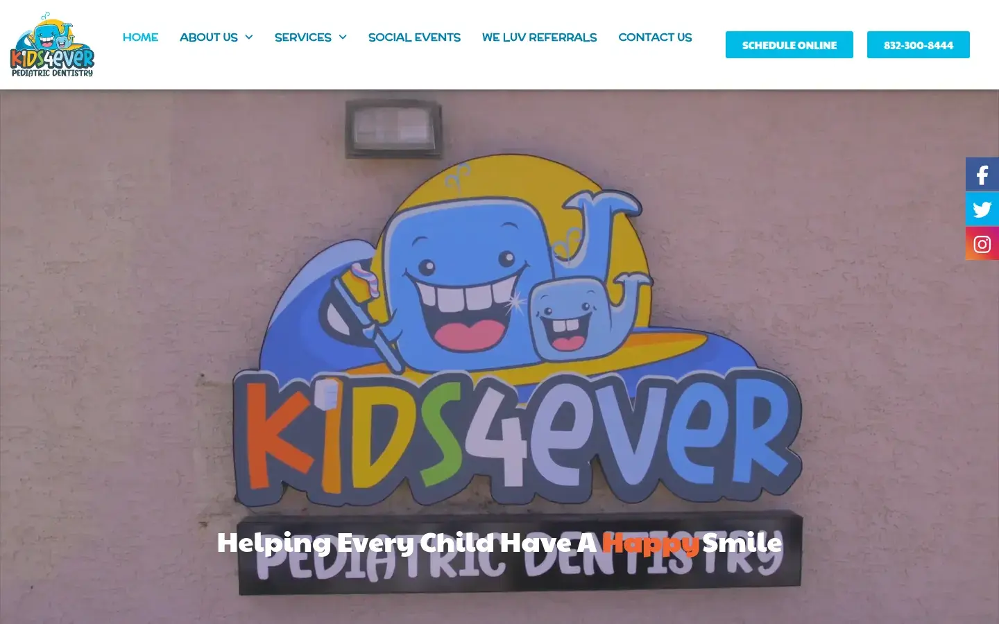 Homepage preview of Kids 4Ever Pediatric Dentistry
