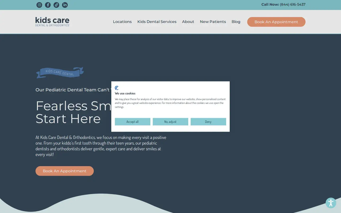 Homepage preview of Kids Care Dental & Orthodontics – Roseville