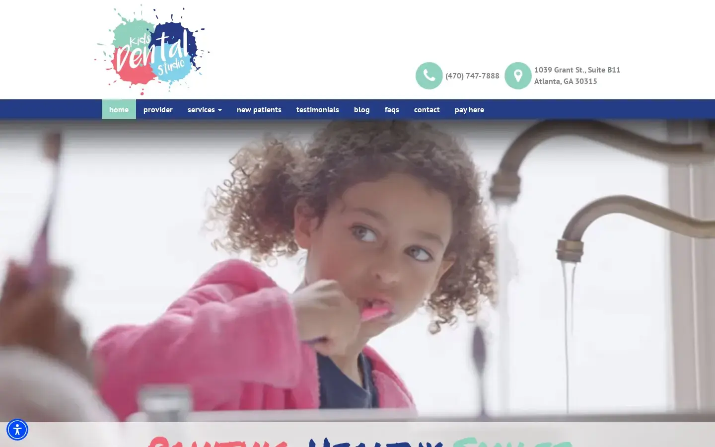 Homepage preview of Kids Dental Studio