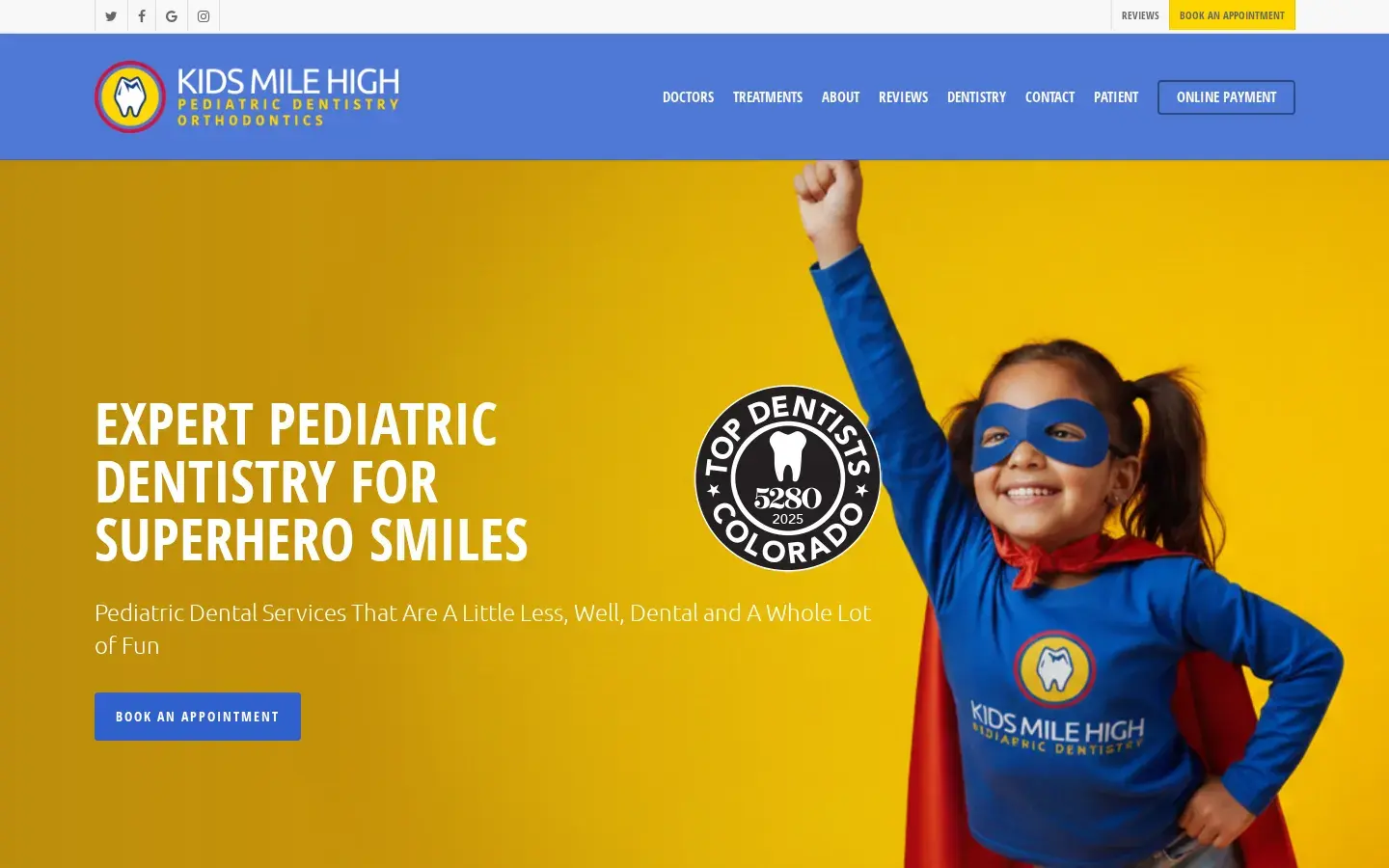 Homepage preview of Kids Mile High Pediatric Dentistry - Central Park