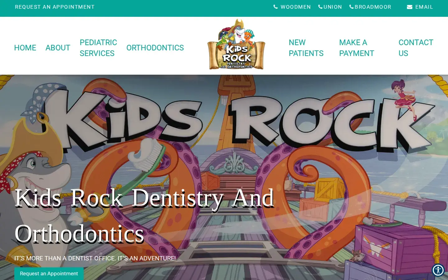 Homepage preview of Kids Rock Pediatric Dentistry